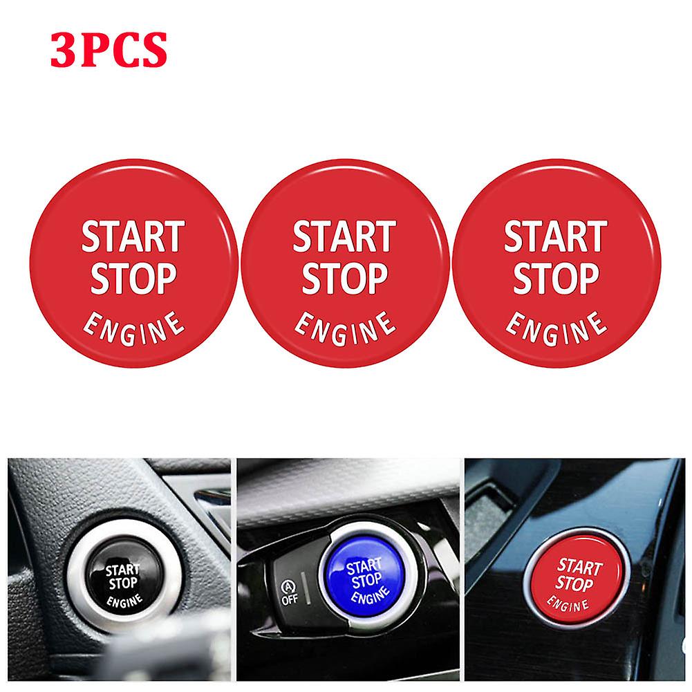 1-3pcs Car Engine Start Stop Switch Button Sticker For Bmw X5 E53 E70 X6 E71 E72 X3 E83 X1 E84 E90 E60 E92 E93 E81 E87 Accessory
