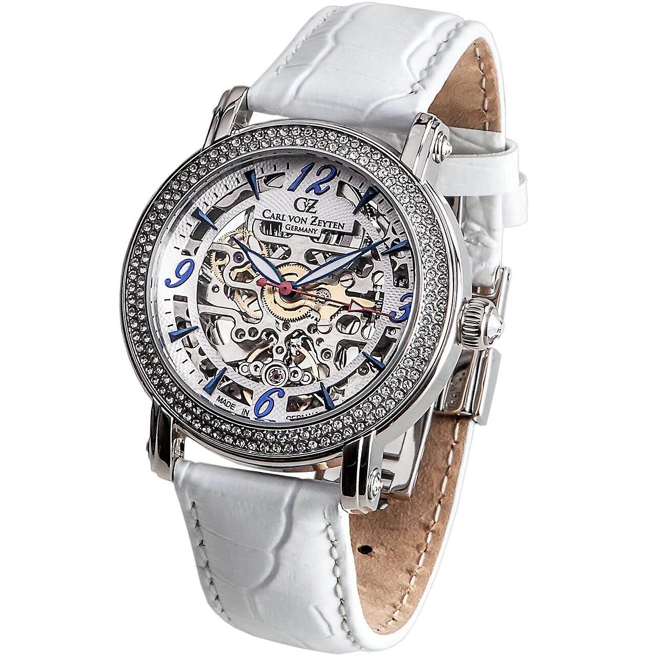 Ladies Watch Carl Von Zeyten CVZ0061WH, Automatic, 40mm, 5ATM