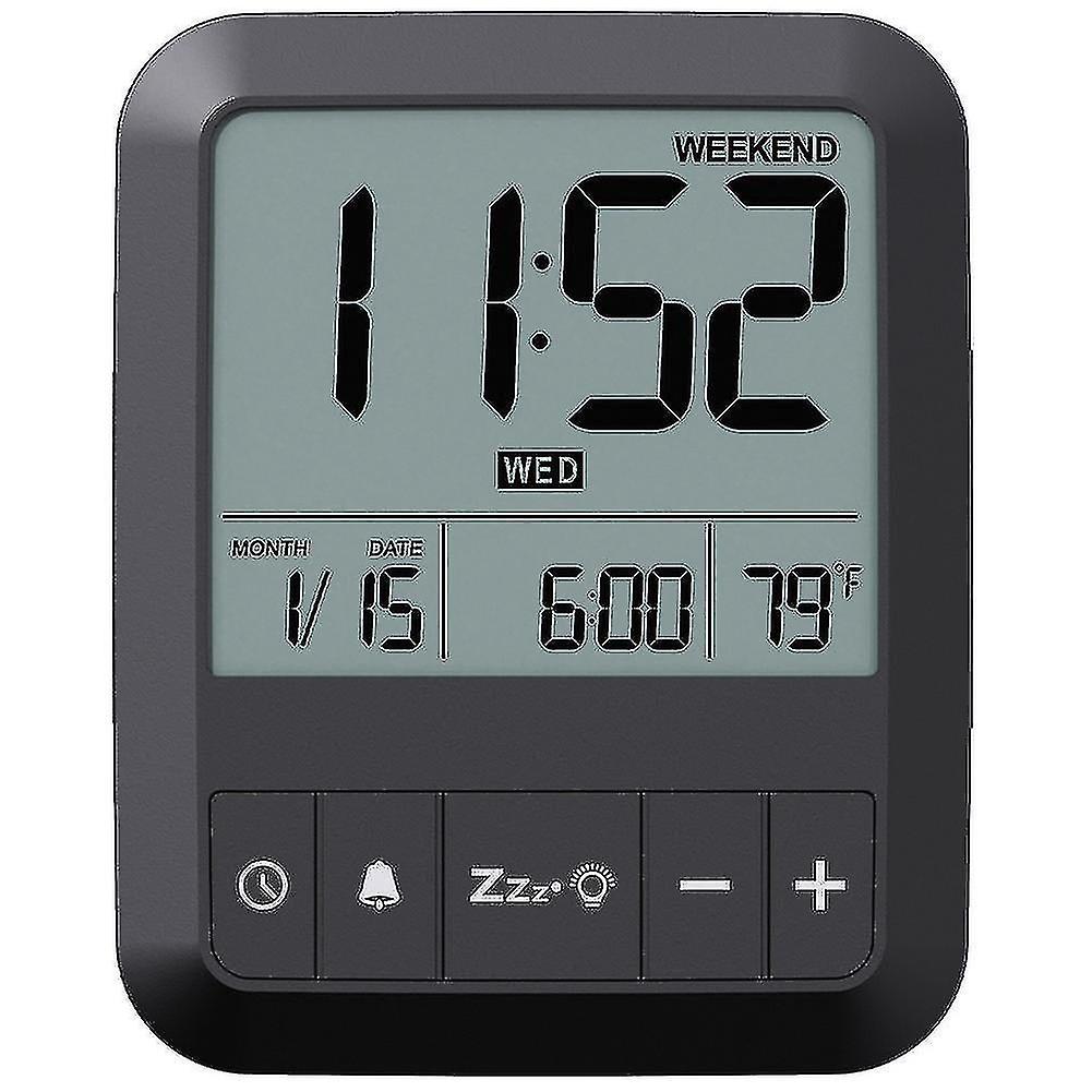 Travel Alarm Clock Rectangular Student Bedside Clock Large Screen