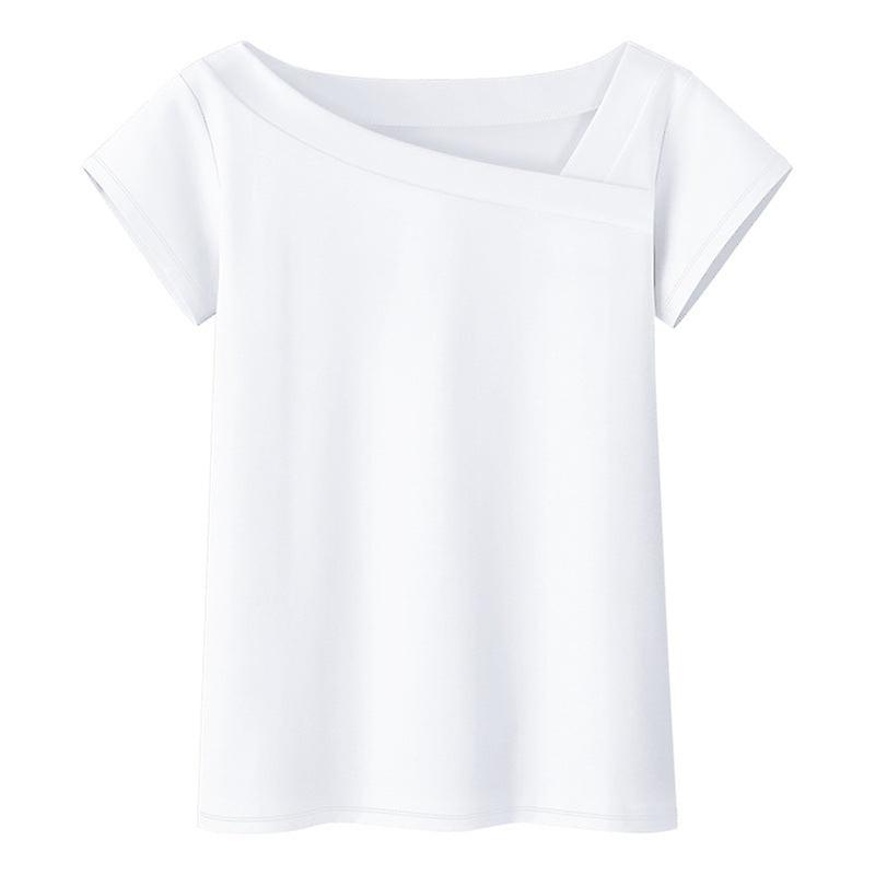 One-shoulder Cold-shoulder Top Half Sleeve Dames