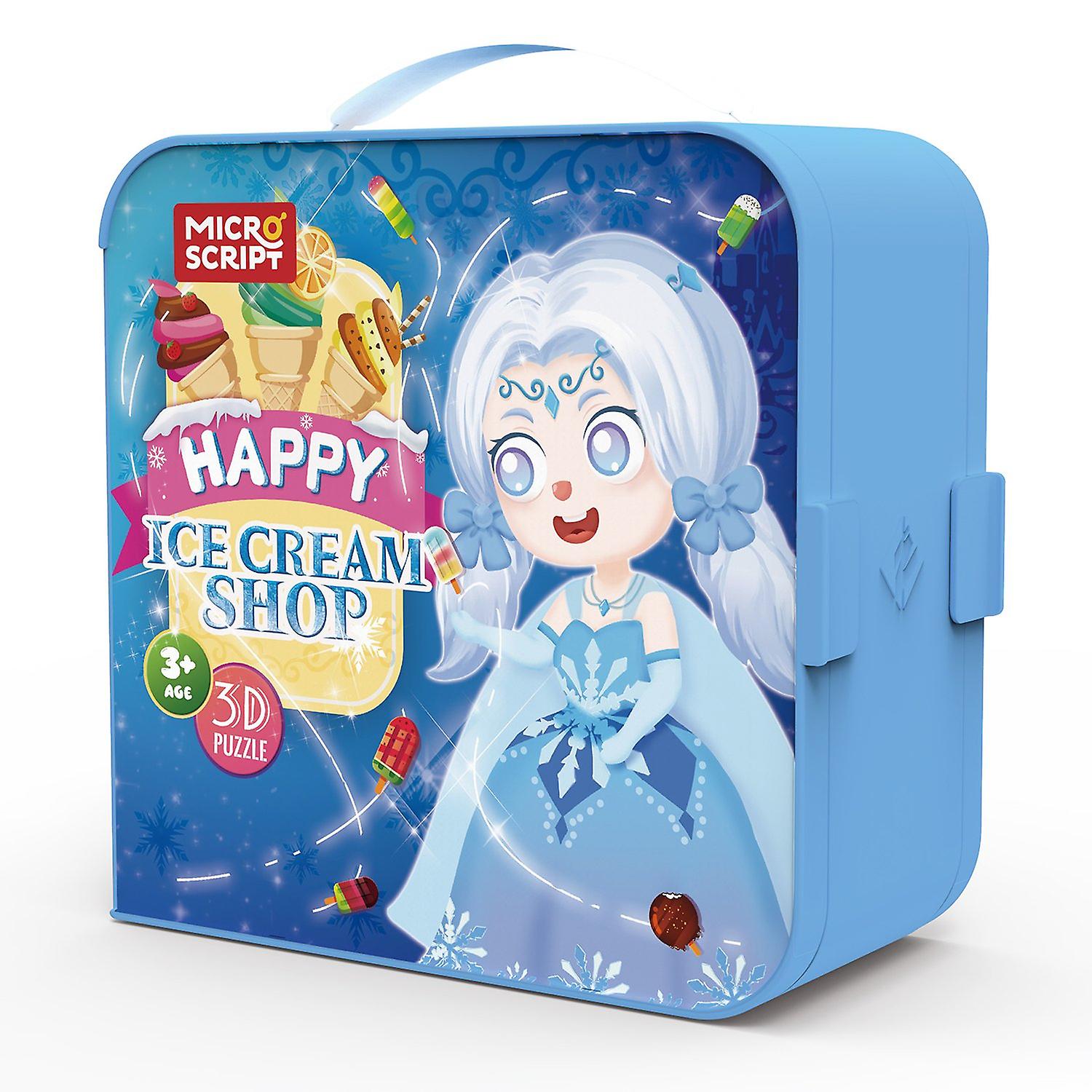 Kids 3D Puzzle Book and Toy Set DIY Ice Cream Shop Pop-up Book Puzzle Cognition Educational Toy Chil
