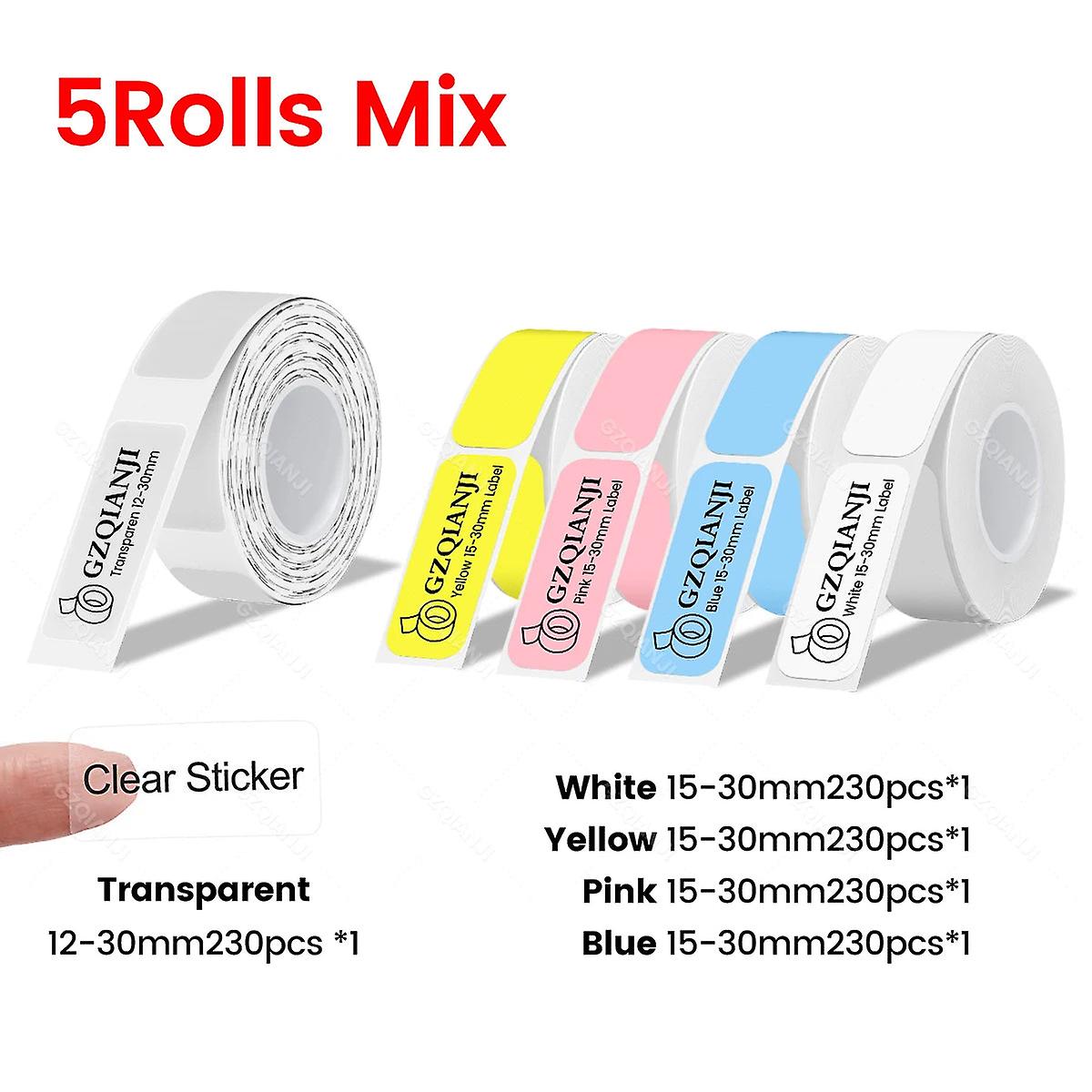 Thermal Label Paper Rolls Normal Labels For P15 D30 D35 B100 88x Label Maker Bluetooth Printer Adhesive Tag Barcode Sticker