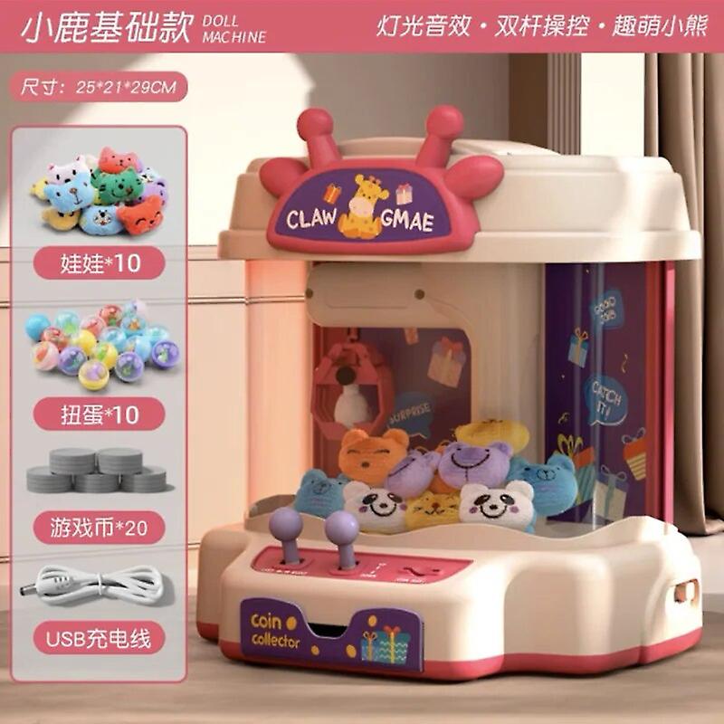 Bricolage Automatique Poupée Machine Enfants Pièce De Monnaie Jouer Jeu Mini Griffe Attraper Jouet Grue Machines Poupée De Musique Pour Cadeaux De Noël