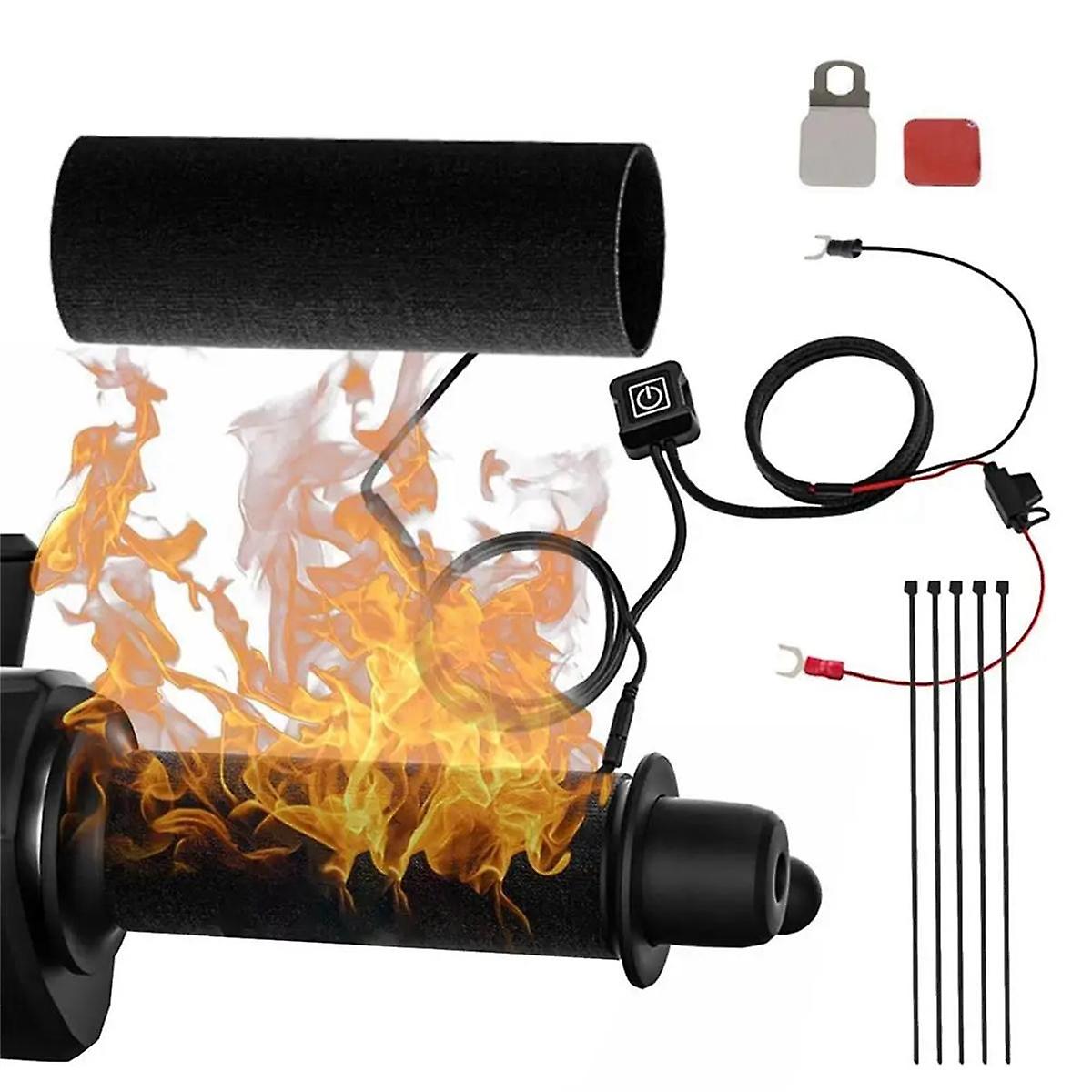 Electric Scooter Heating Handle Grip 12V 3-Gear Waterproof Thermal Handlebar Heater Warmer for Moto
