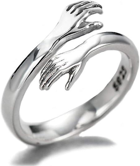 925 Sterling Silver Adjustable Hug Ring
