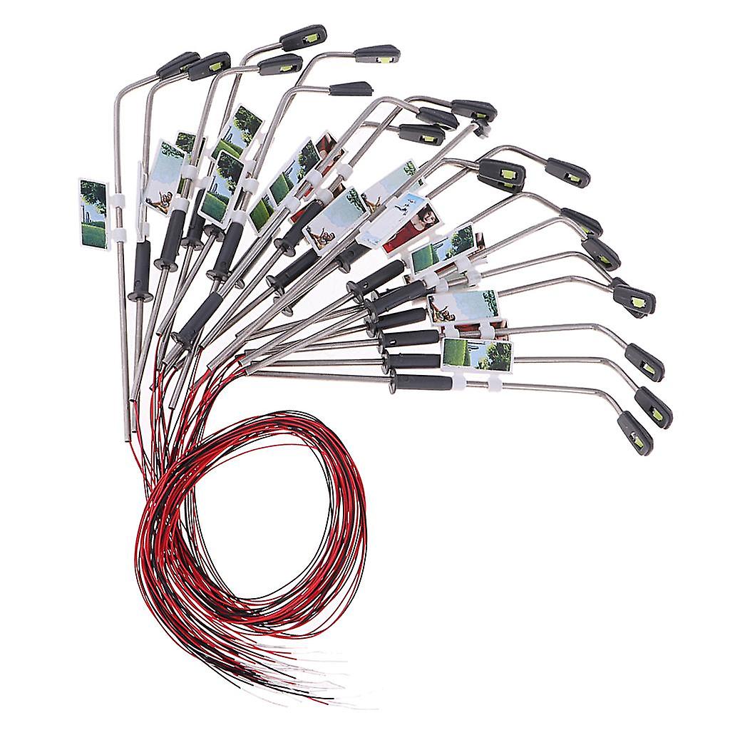 20 részes modell miniatűr utcai lámpák HO OO mérleg LED-ek fehér 1:150