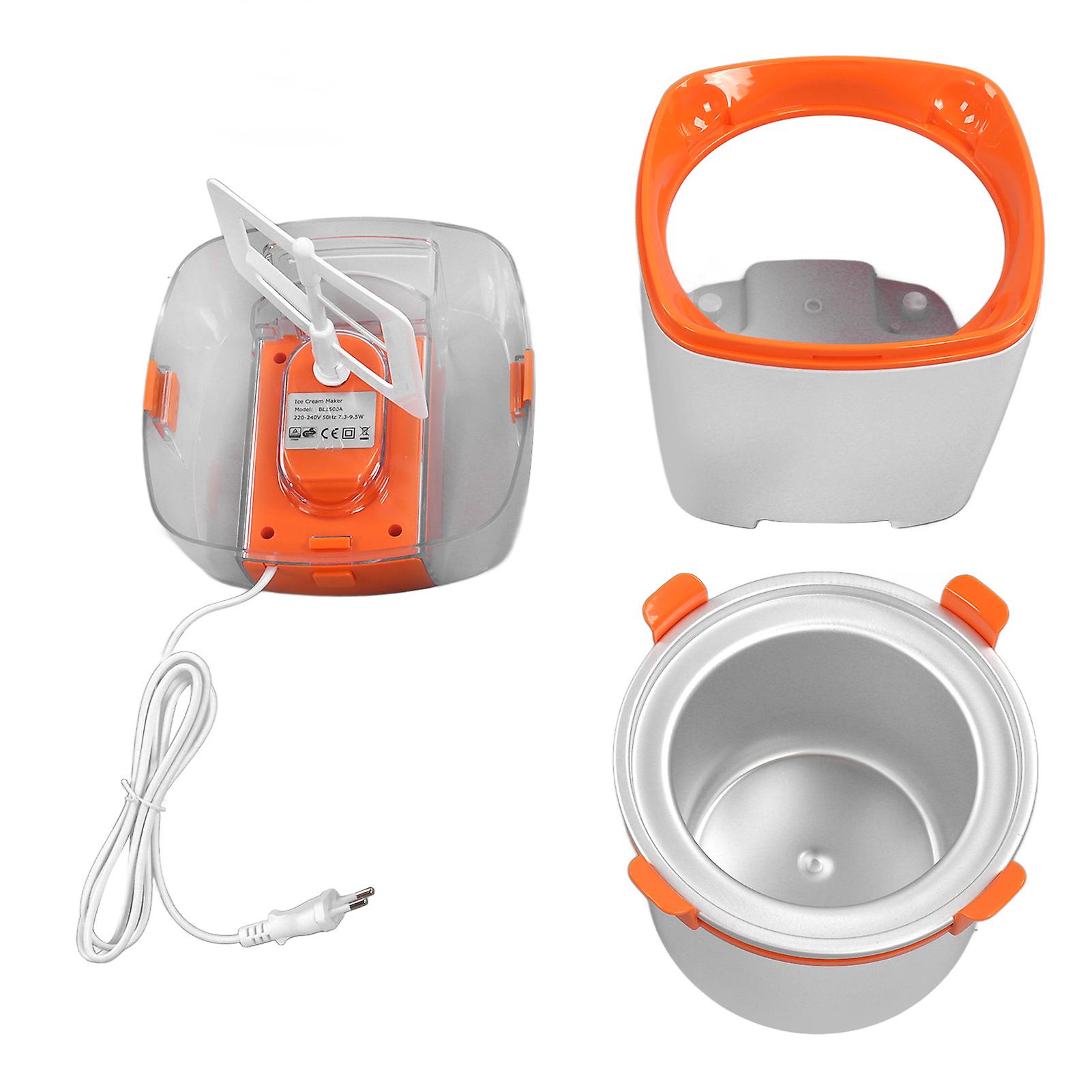 1.5L Automatic Ice Cream Maker with Clear Lid for Home, 220V EU Plug