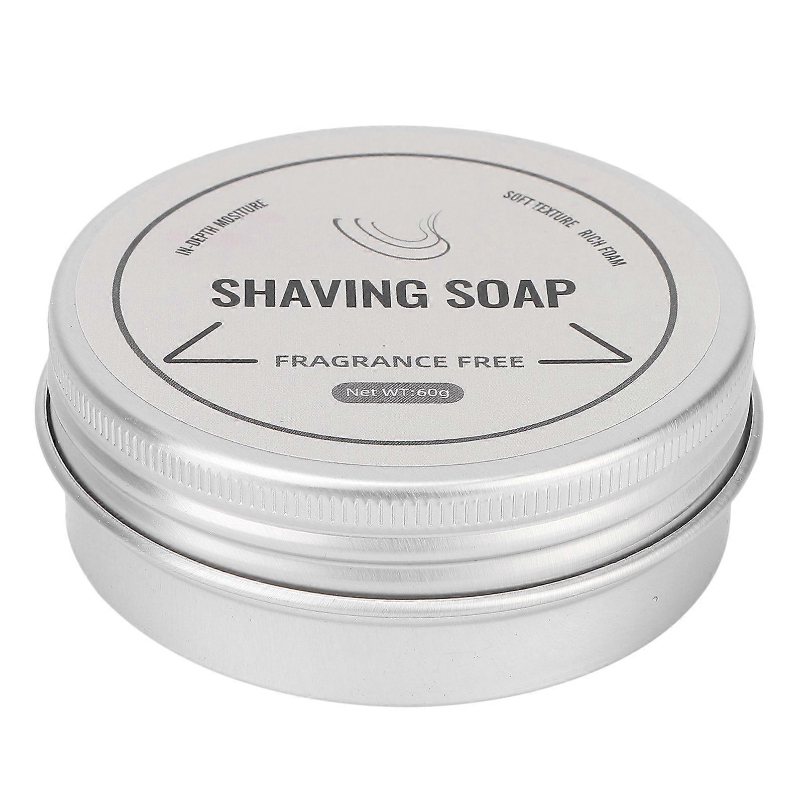 Men Delicate Shaving Soap Home Salon Portable Mild Fragrance Free Shaving Soap 60g