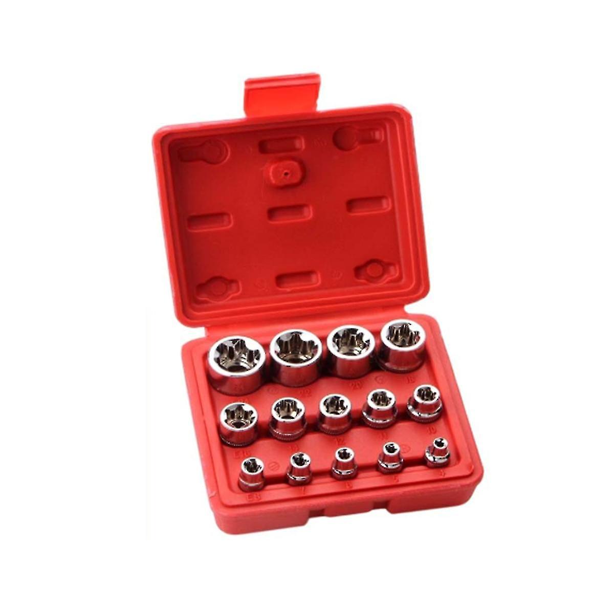14piece E-torx Socket Set Premium Female Torx Socket Set, Star Socket Set, Torque Socket Set, Externe Torx Socket Set
