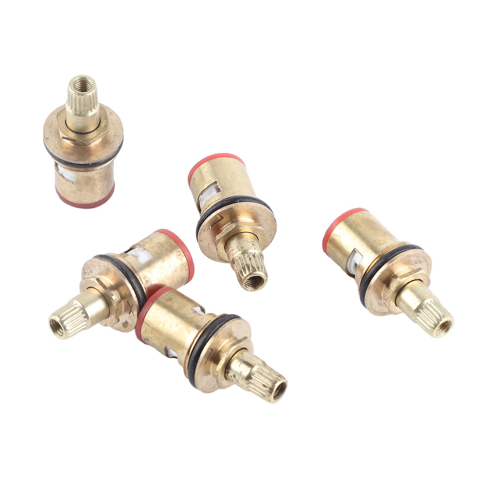 5PCS Copper Faucet Valve High Hardness Rustproof Faucet Stem Cartridge Replacement for Kitchen 