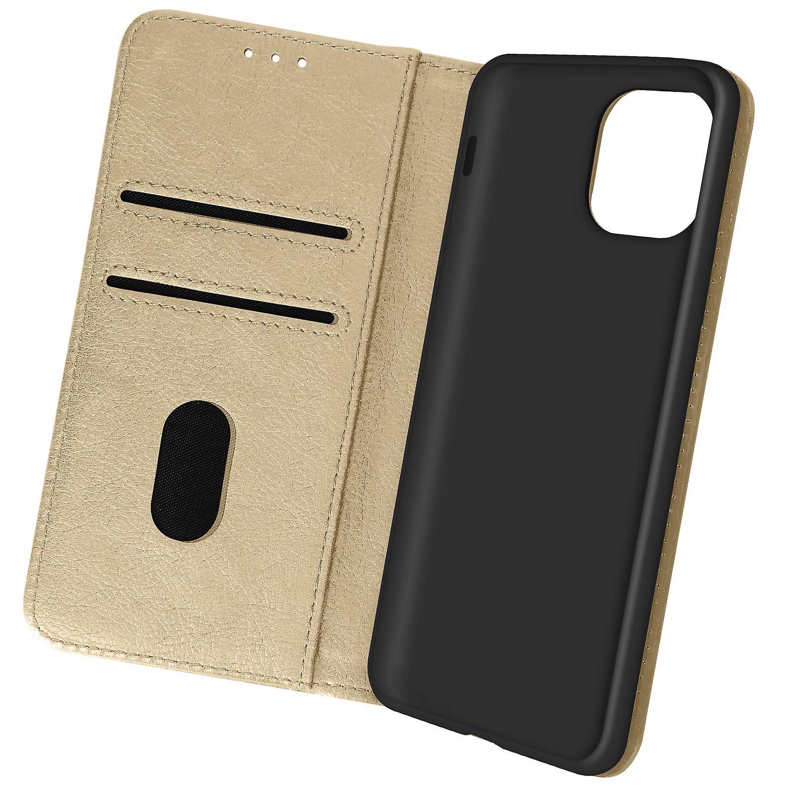 Case for iPhone 13 Pro Max Clamshell Wallet Function and Video Stand - golden