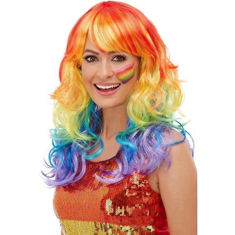 Rainbow Glam Wig Adult Multi 52026