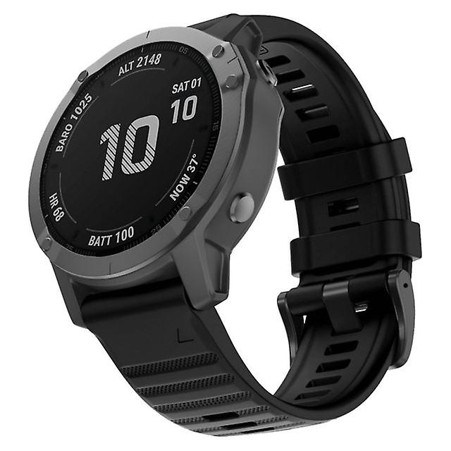 Silicone watch band for Garmin Fenix6X / Fenix5X / FeniX3 HR / D2 / Descent MK1 Black