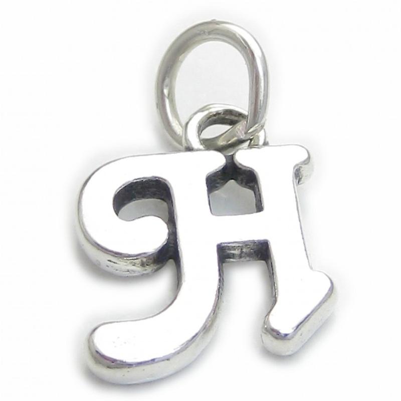Script Letter H Initial Sterling Silver Charm .925 X 1 Letters Charms