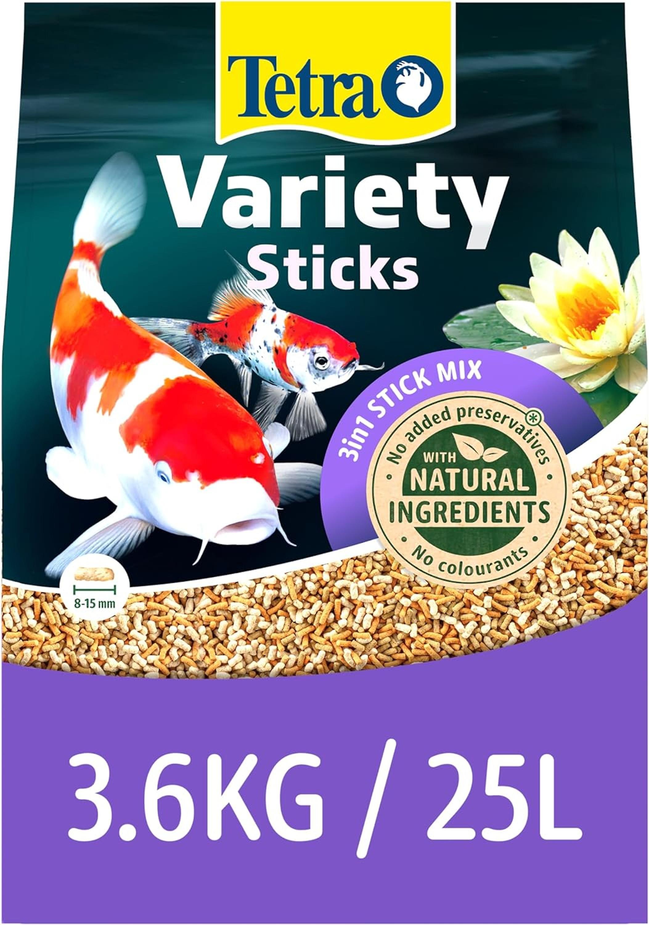 Tetra Variety Sticks Pond Holiday Fish Complete Food 25L