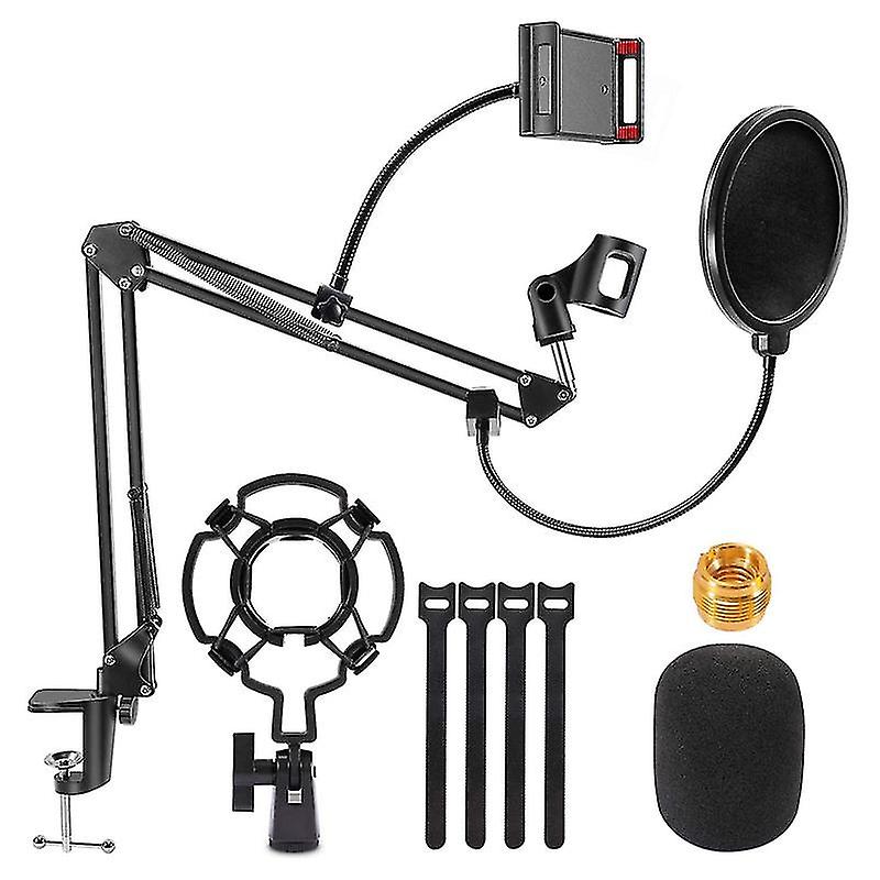 Microphone Arm Stand Microphone Stand Scissor Arm Adjustable Mic Desk Mount Stand For Live Streaming Recording Game