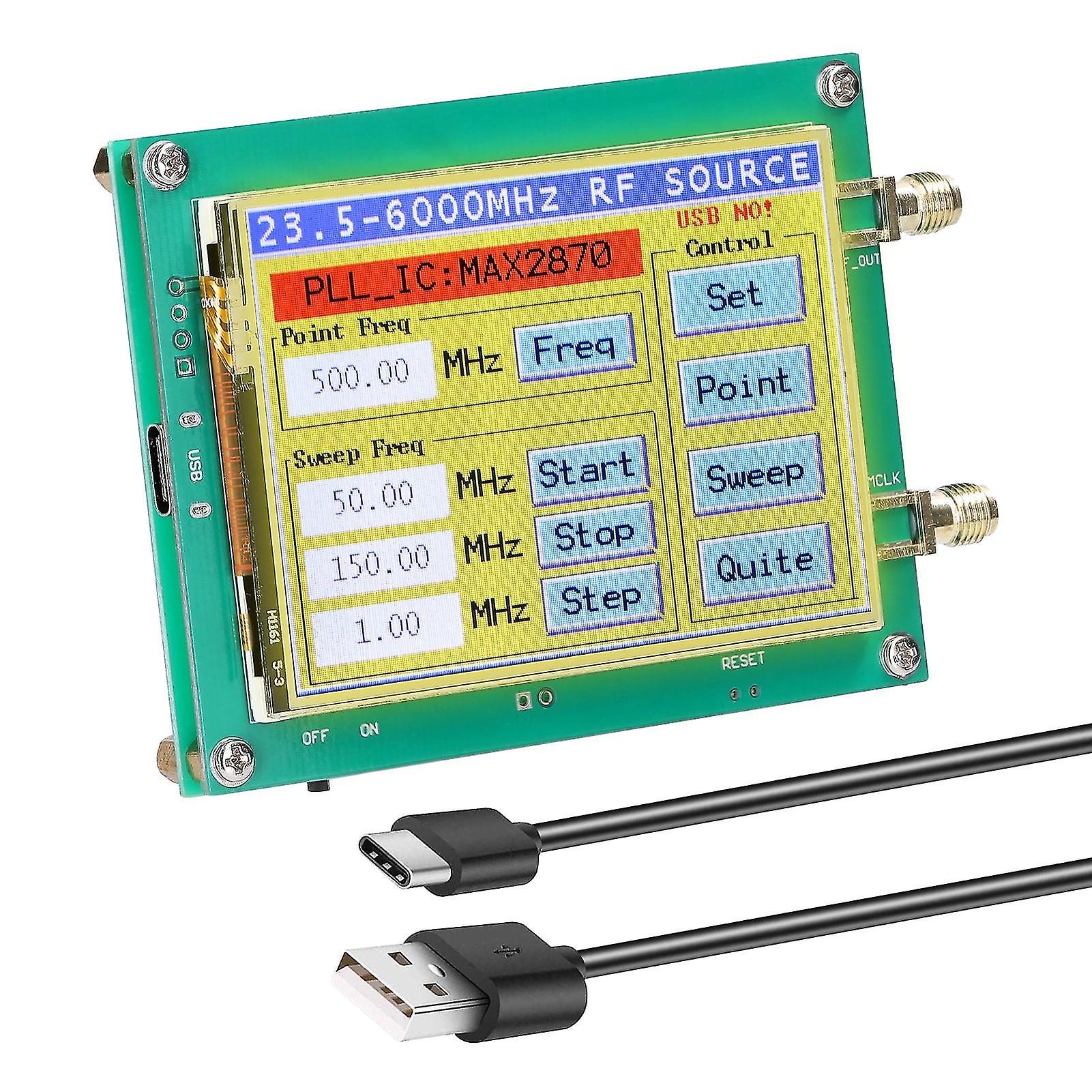 23.5-6000Mhz Signal Generator 0.5ppm Low Noise Signal Source Touchable Screen Pc Software Control