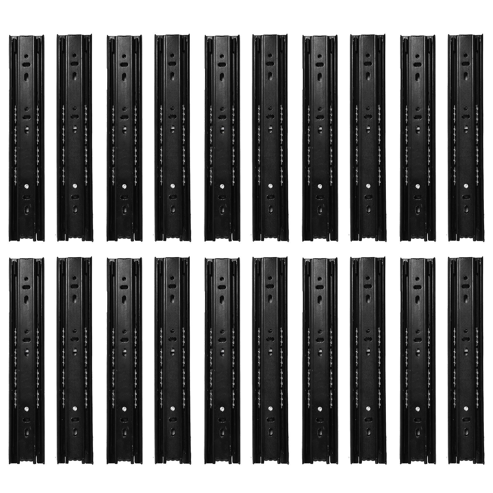 Lot de 10 paires de glissières de tiroir à 3 sections, rail de guidage à grande capacité de charge pour le bureau à domicile, 10 pouces