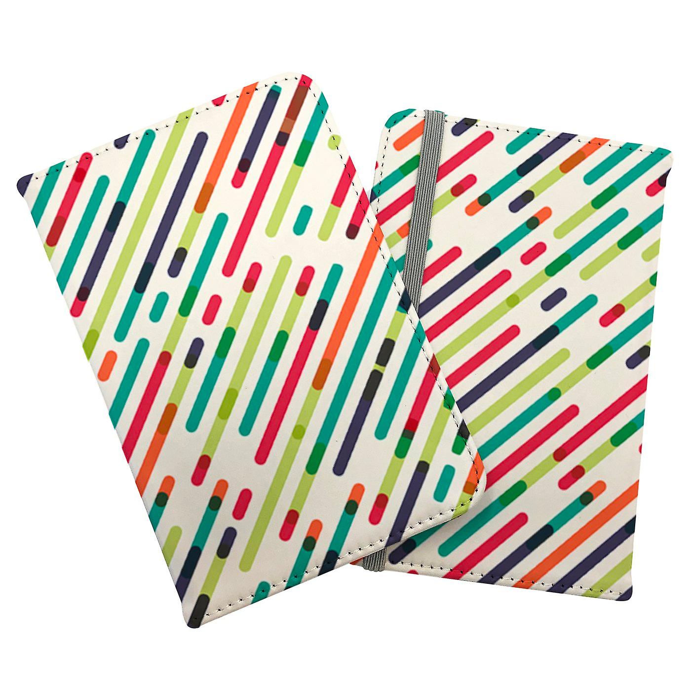 Coloured Diagonal Abstract Pattern Passport Cover