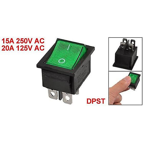 Kcd4 Dpst On-off 4 Pin Terminals Rocker Boat Switch 15a/20a Ac 250v/125v