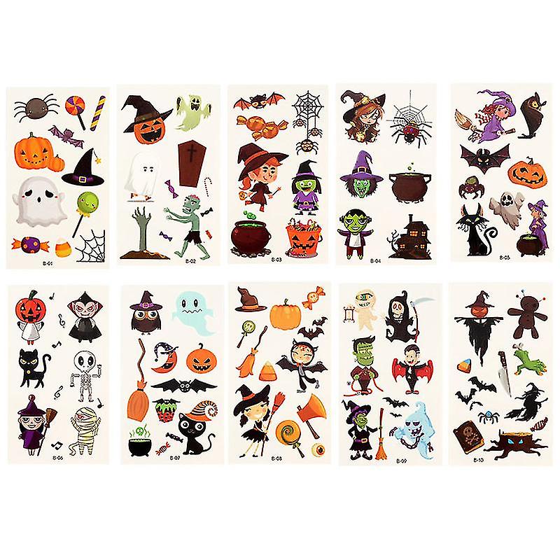 20pcs Tattoos Stickers For Halloween Decorations