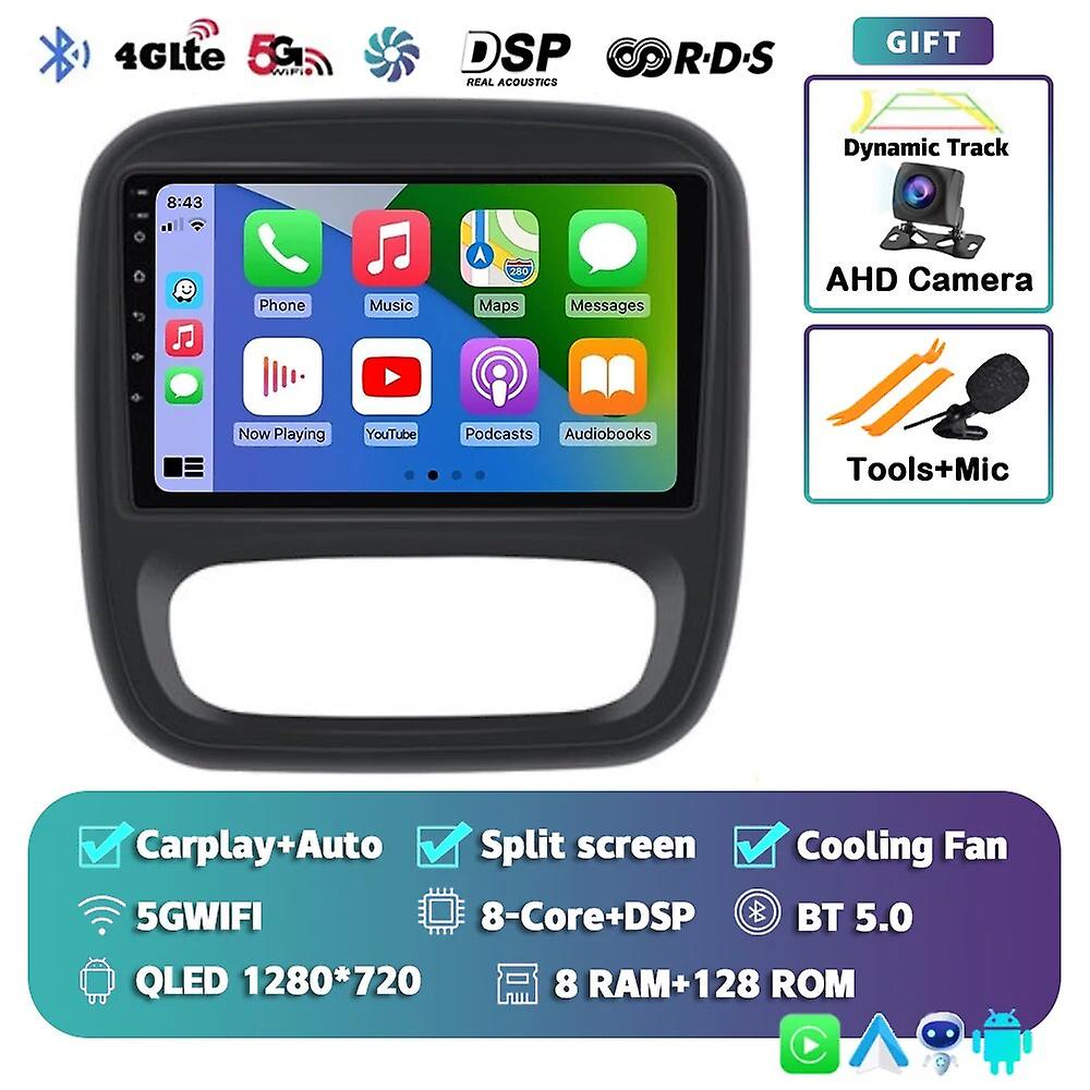 Android 13 Carplay Car Radio For Renault Traffic 3 2014 -2021 Opel Vivaro B 2014 - 2018 Multimedia Player Gps Stereo Wifi+4g Dsp