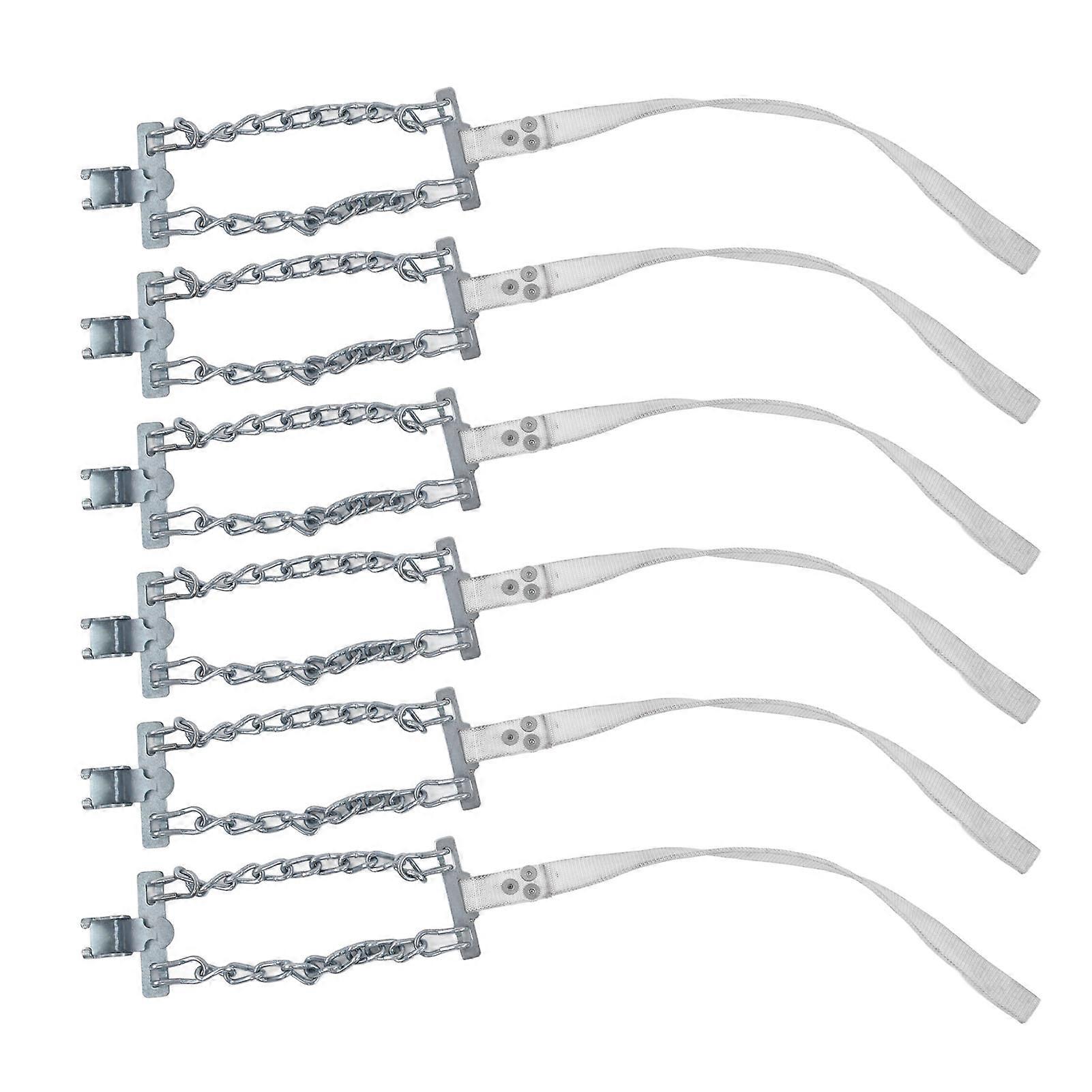 6PCS 紧急防滑防滑车钢轮轮胎链条冰泥沙路 NO.4781