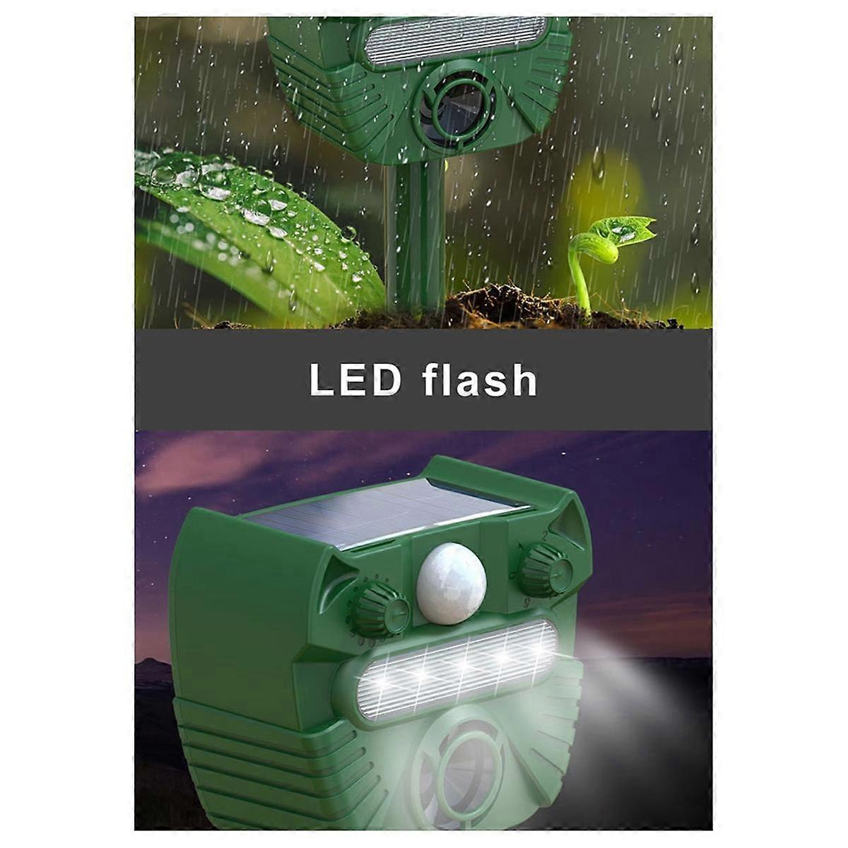 Cat Repellent Garden,Ultrasonic Cat Deterrent Solar Animal Scarer Waterproof , Animal Repellent for Cat, Dog, Fox, Bird