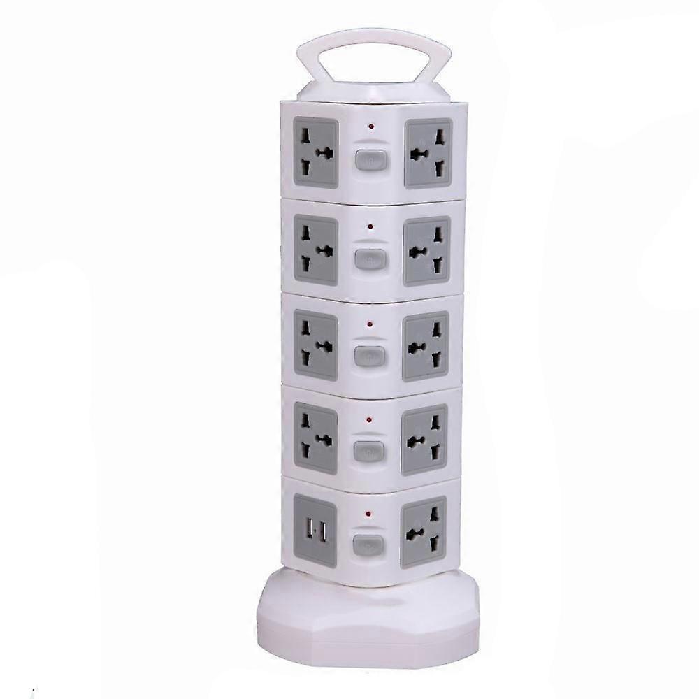 Power Strip Vertical Power Strip, Surge Protector, Power Strip, Electrical Outlet, Tourist Socket, USB Universal Jacks, 3m Extension