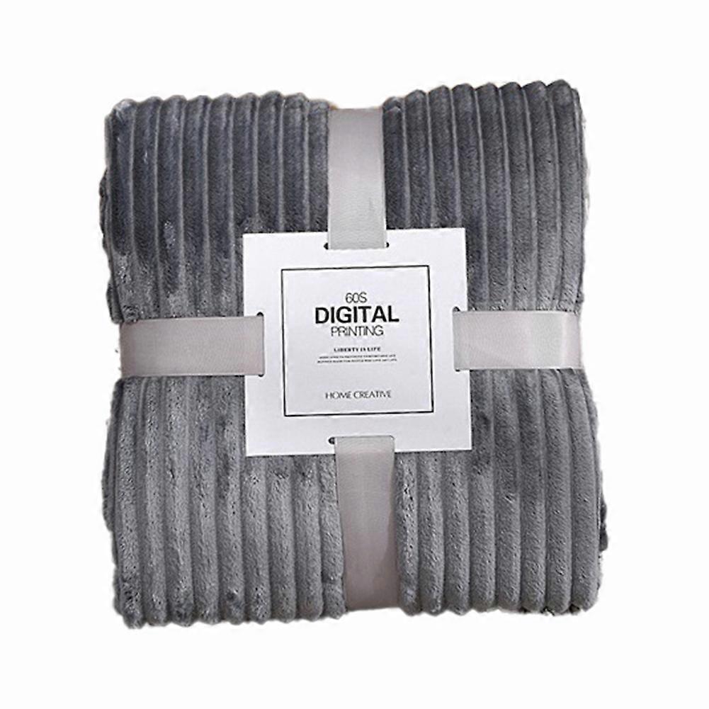 Flannel Fleece Throw Blanket for Sofa Soft Blanket Solid Color Bedspread Plush Cover for Bed Gift,F