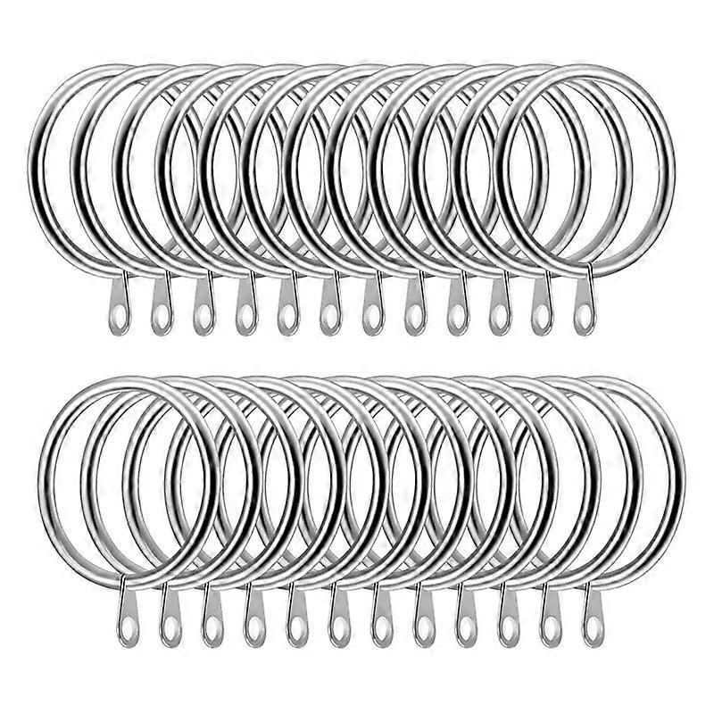 60Pcs Metal Drapery Curtain Rings Hanging Rings for Curtains and Rods,Drape Sliding Eyelet Rings 38 mm Internal Diameter