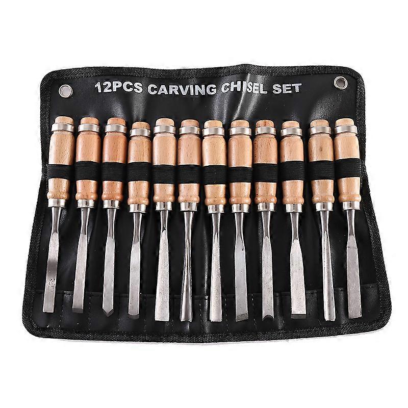 Wood Chisels Gouges Set 12 Pieces Carving Tools