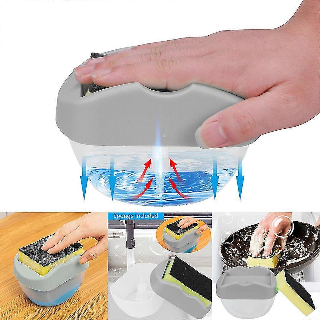 Soap Dishes & Holders 2-in-1 Soap Pump Dispenser And Sponge Caddy Soap Pump Dispenser 13oz