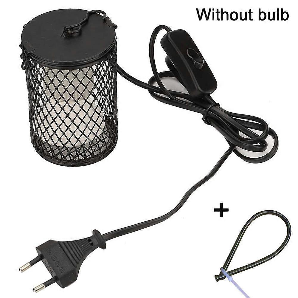 Reptile Heat Lamp with Guard - Basking Heater for Pets - Anti-Biting Design