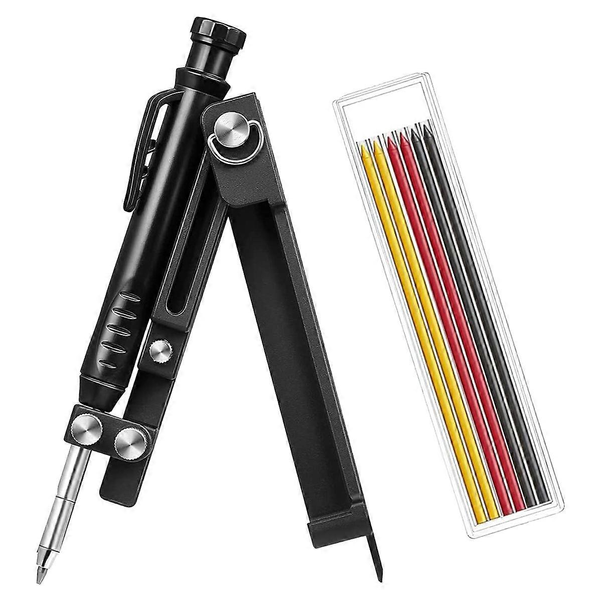 Multifunctional Scribe Tool, Construction Pencils , Carpentry Tools with Deep Hole Pencil, DIY Wood