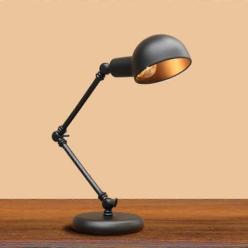 Mengjay Retro Led Desk Lamp, Led Table Lamp, Metal Bedside Lamp With Joint, Reading Lamp, Halogen Led Lighting, E27, No Illuminant