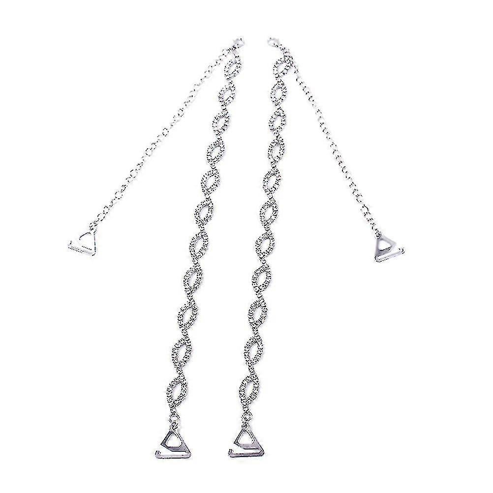1 par Avtagbare BH-stropper Rhinestone Bra-stropper Diamante BH-stropper