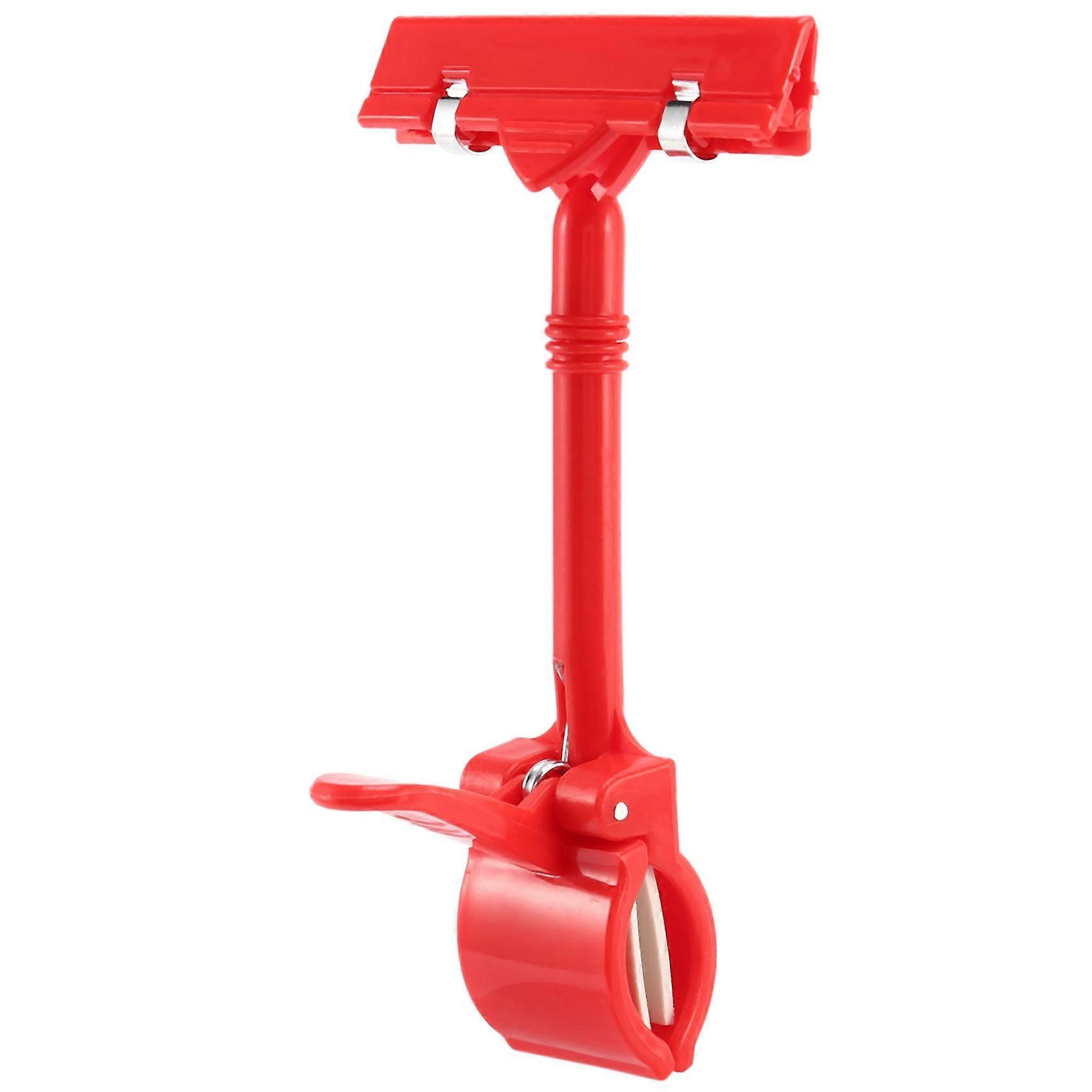 Marchandise Enseigne Carte Tag Pop Display Holder Clip Clamp Rouge