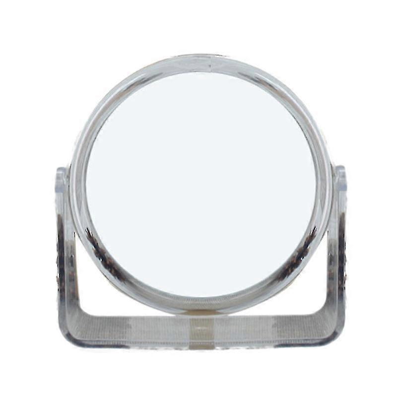 round beauty makeup mirror double-sided tabletop cosmetic mirror (transparency)