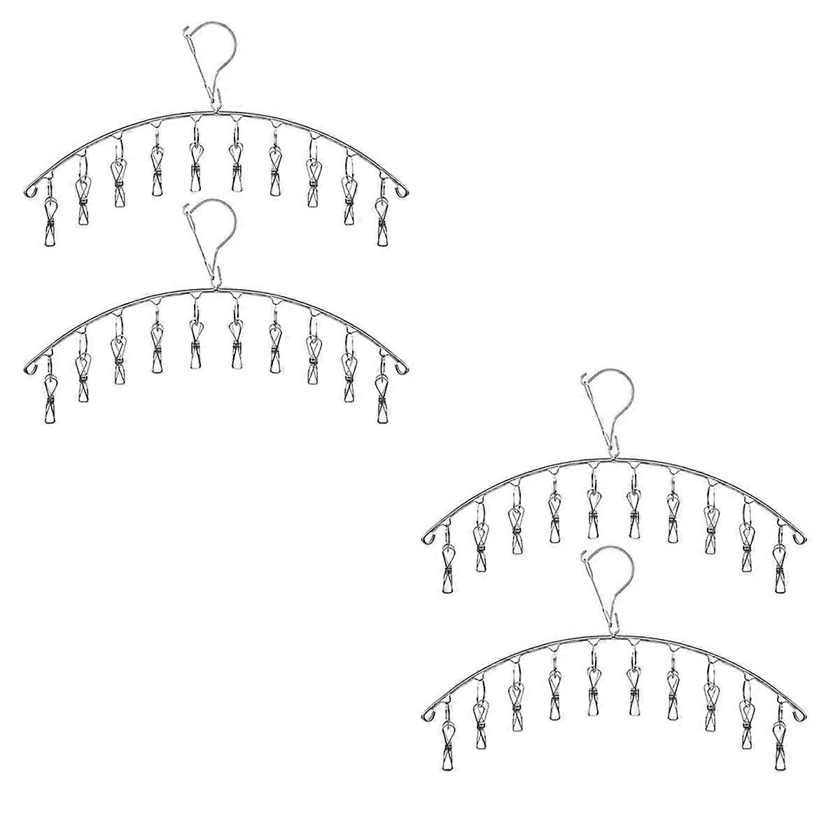 Multi-Functional Stainless Steel Clothes Rack Clothes Rack Household Windproof Underwear Sock Rack