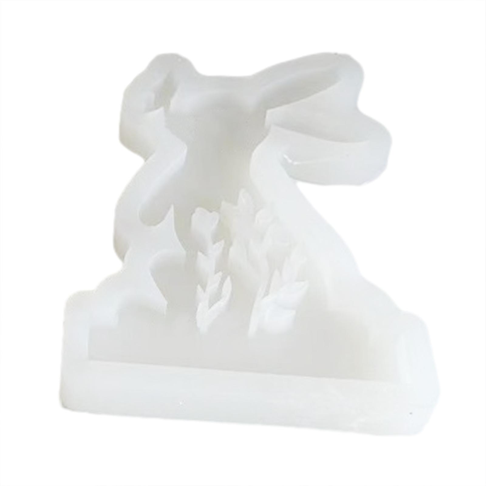 Rabbits Candle Holder Silicone Mould Hand-made Candle Holder Making Template for Home Decor