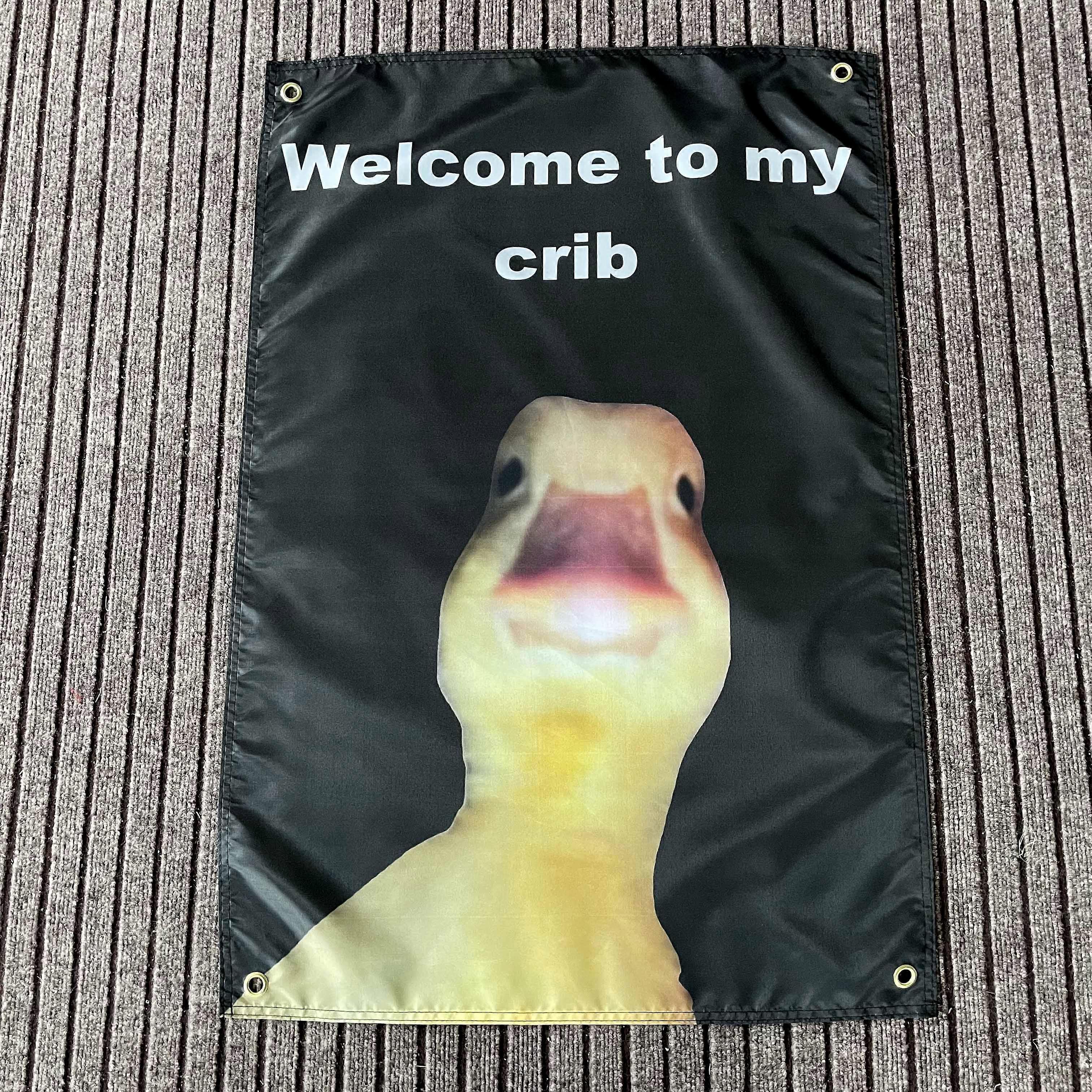 wel come my crib flag
