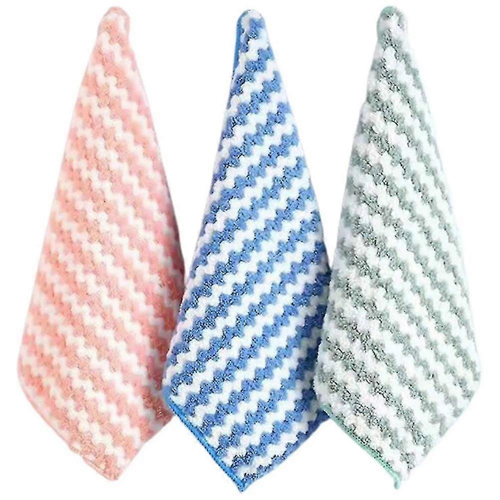 20pcs Microfibre Cleaning Rag, Super Absorbent Coral Fleece Cloth, Scouring Towel Pad, Microfibre C