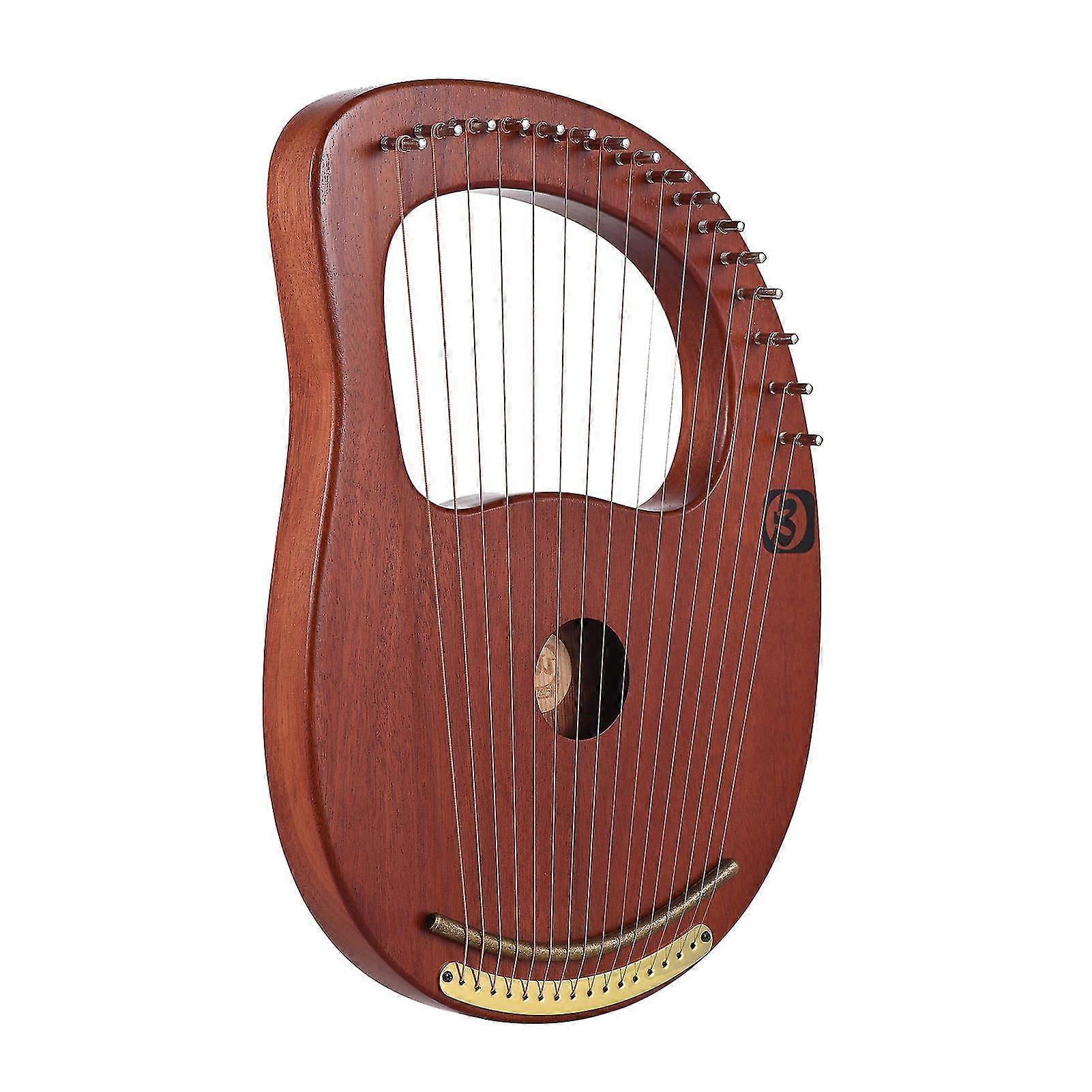 Walter.t Wh-16 16-string Wooden Lyre Harp Metal Strings Solid Wood String Instrument With Carry Bag Tuning Wrench Cleaning Spare Strings Cloth Musicbo