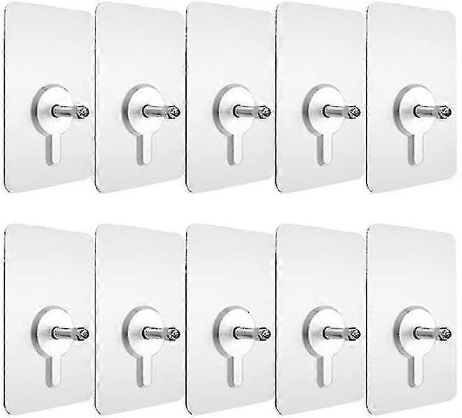 10pcs Detachable Adhesive Screws for Wall Mount - No Drilling Required, Easy Installation, Versatile Use on Various Surfaces