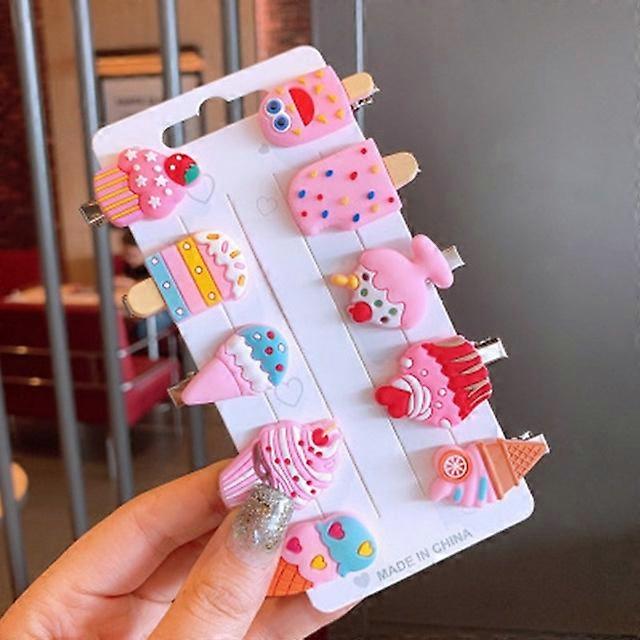 10PCS/Set χαριτωμένα μαλλιά BB φρούτων ζωικών φρούτων κινουμένων σχεδίων ουράνιου τόξου