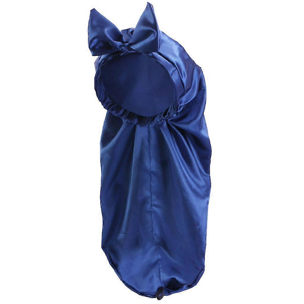 Satynowa jedwabna czapka do spania na nakrycie głowy Turban Wrap Długie włosy Regulowane