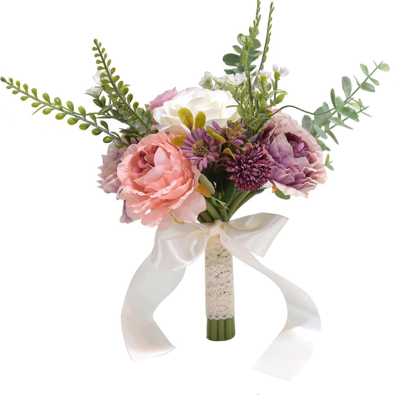 Artificial Flower Exquisite Fresh-keeping Realistic Aesthetic Visual Effect Artificial Bridal Bouquet Marriage Supplies