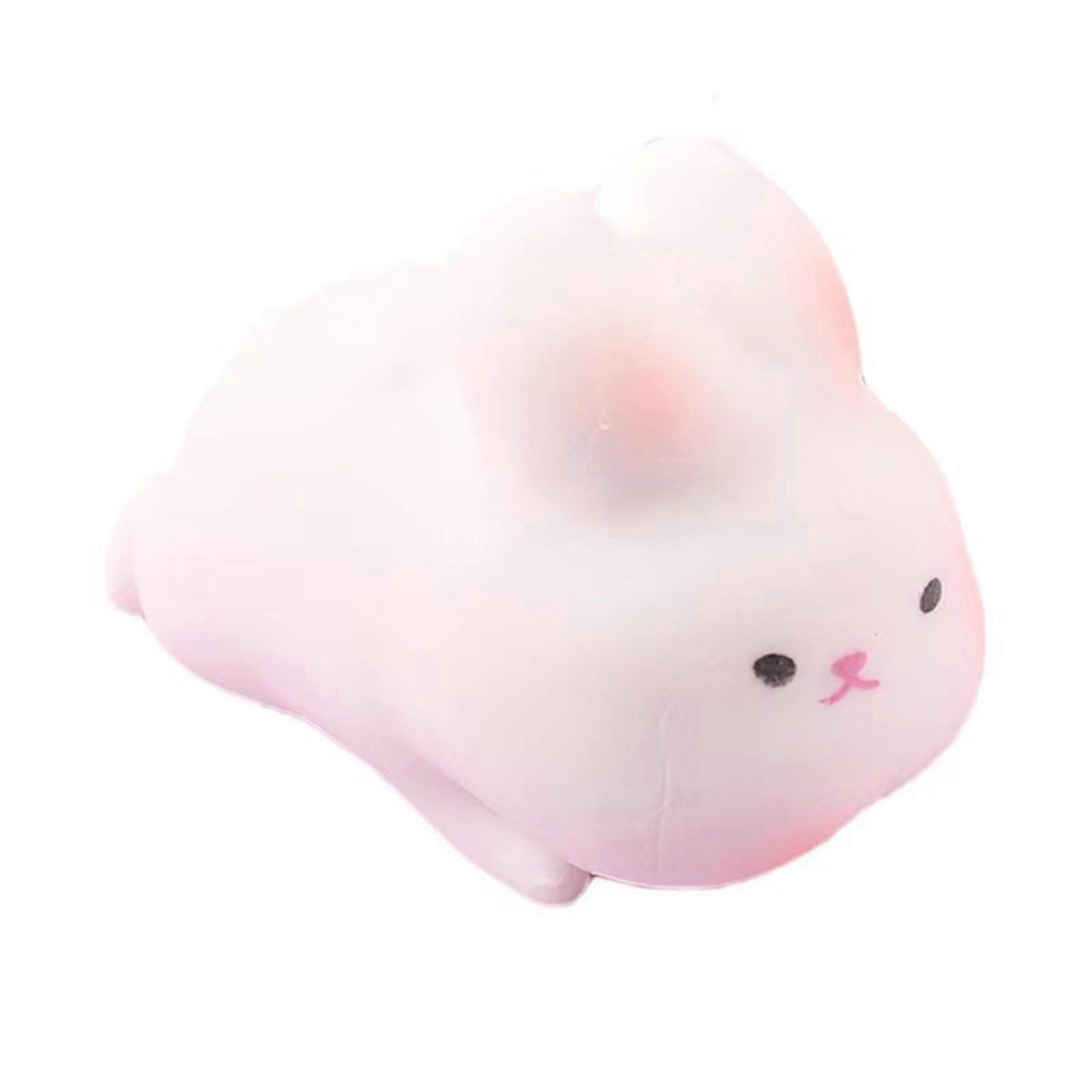 Slow Rebound Toy Comfortable Touch Cute Shape Soft Delicate Funny Entertainment TPR Little White Rabbit Decompression Toy for Children KAESI