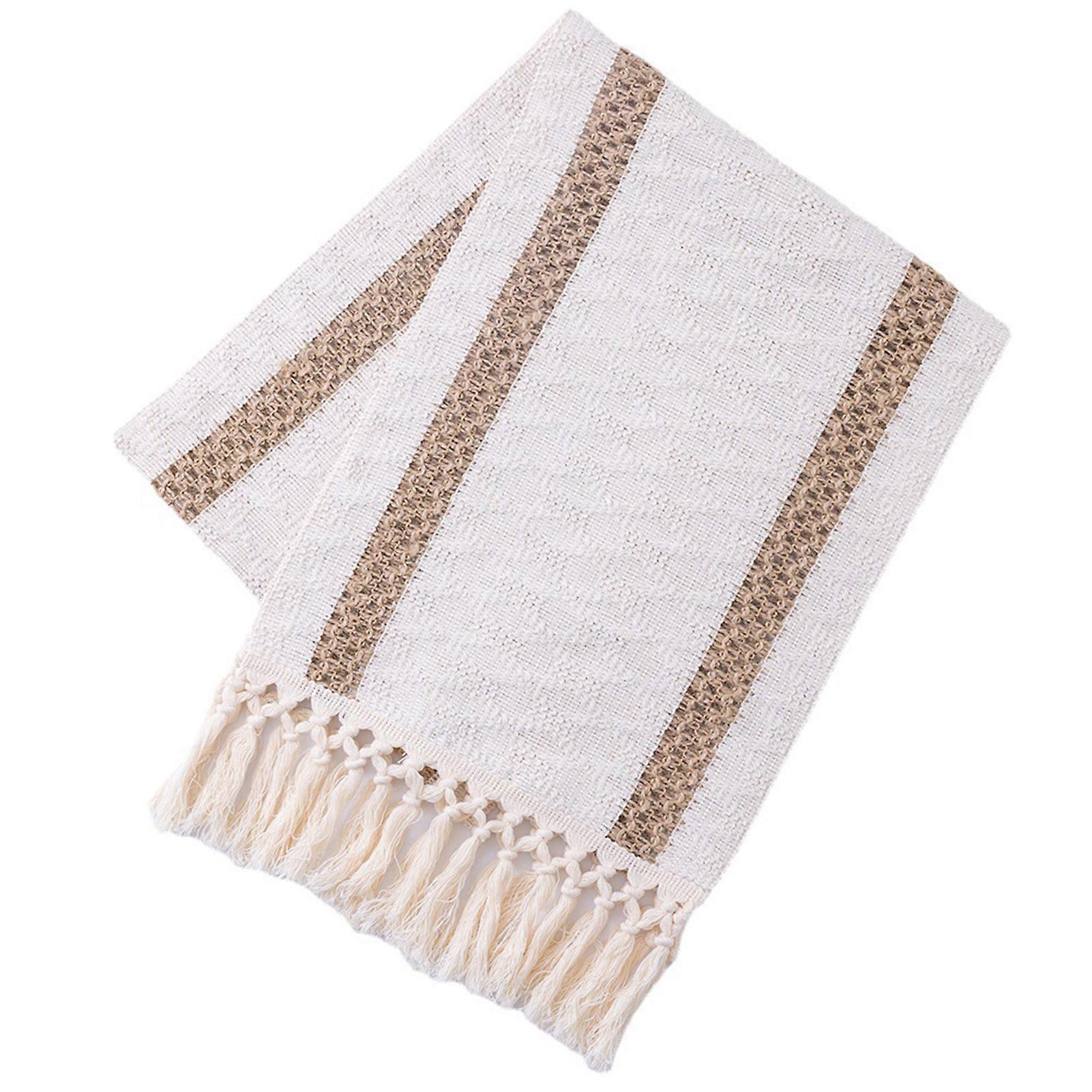 Table Runner Stylish Anti-scratch Flax Wedding Banquet Table Runner for Dining Room KAESI